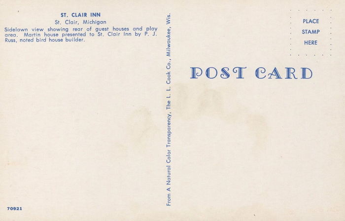 St. Clair Inn (St Clair Inn) - Postcard